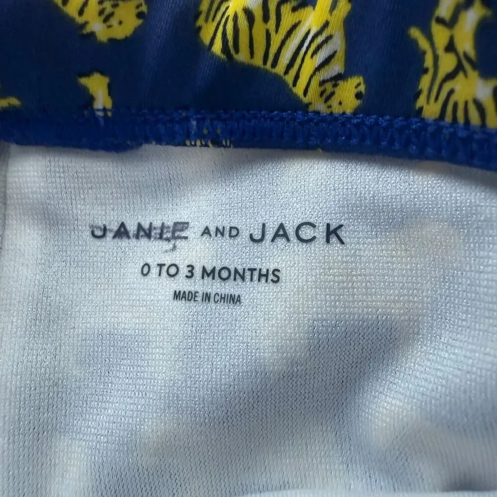 Janie & Jack Baby Boy Euro Swimmer Swimsuit Swim Bottoms 0-3 Months Blue Tiger